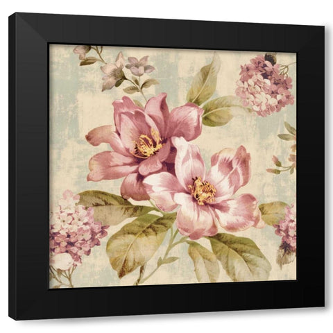 Bouquet I Black Modern Wood Framed Art Print with Double Matting by Campbell, Renee