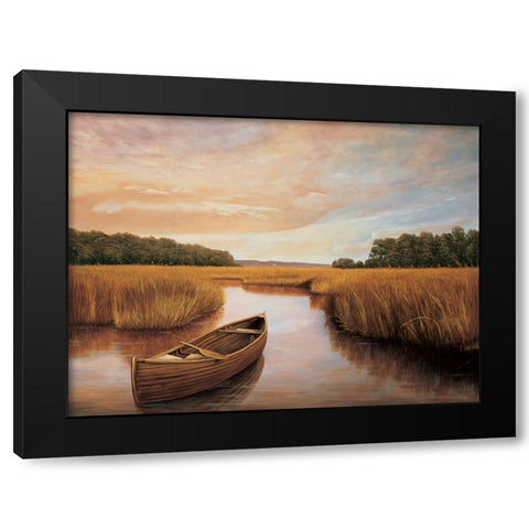 Reflections on the lake I Black Modern Wood Framed Art Print with Double Matting by Dunahay, Richard