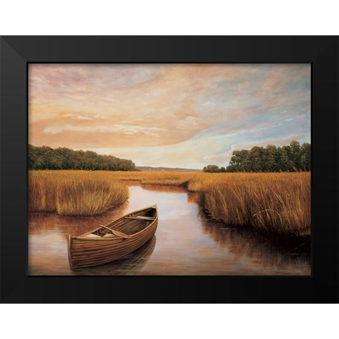 Reflections on the lake I Black Modern Wood Framed Art Print by Dunahay, Richard