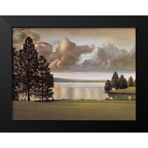 Lakeside II Black Modern Wood Framed Art Print by Dunahay, Richard