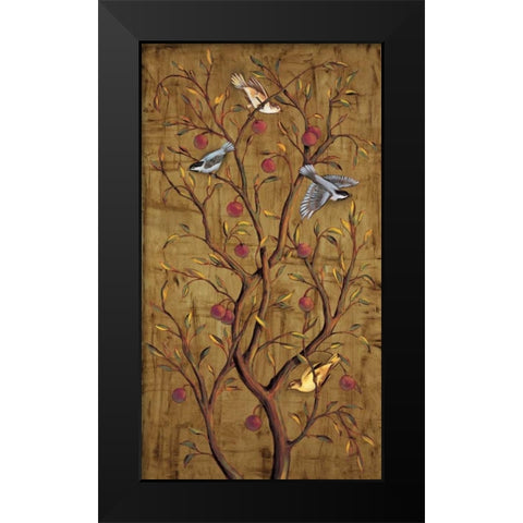 Plum Tree Panel III Black Modern Wood Framed Art Print by Jimenez, Rodolfo