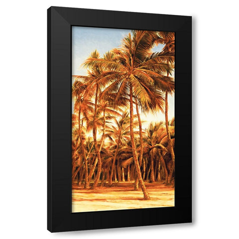 Island Sunset I Black Modern Wood Framed Art Print by Jimenez, Rodolfo