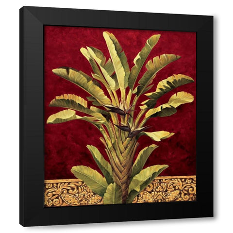 Travelers Palm Black Modern Wood Framed Art Print with Double Matting by Jimenez, Rodolfo