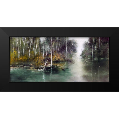 Birch Trees Black Modern Wood Framed Art Print by Di Scenza, Ron