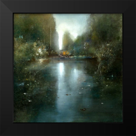 Far Away Black Modern Wood Framed Art Print by Di Scenza, Ron