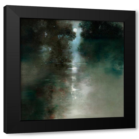 Moon River Black Modern Wood Framed Art Print with Double Matting by Di Scenza, Ron