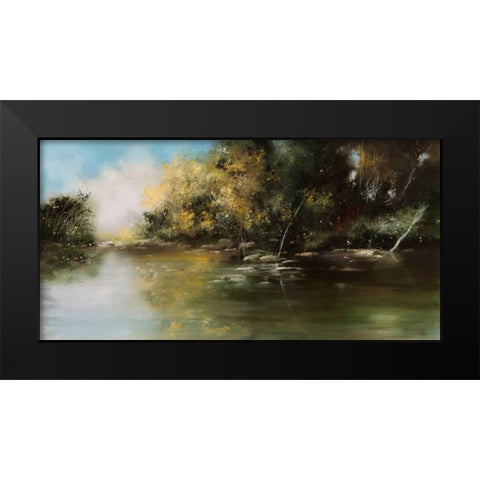Open Air Black Modern Wood Framed Art Print by Di Scenza, Ron
