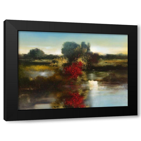 Red River Black Modern Wood Framed Art Print by Di Scenza, Ron
