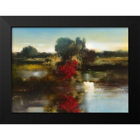 Red River Black Modern Wood Framed Art Print by Di Scenza, Ron