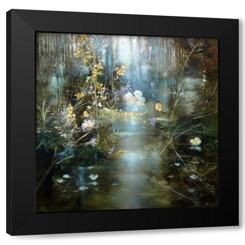 Reflections Black Modern Wood Framed Art Print by Di Scenza, Ron