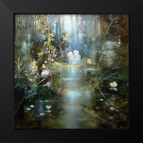 Reflections Black Modern Wood Framed Art Print by Di Scenza, Ron