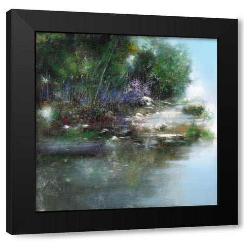 Spring Fever Black Modern Wood Framed Art Print with Double Matting by Di Scenza, Ron