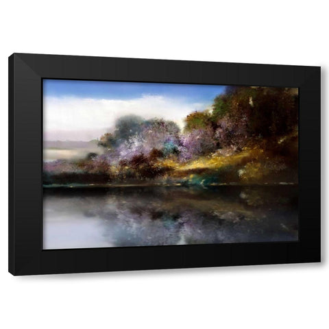 Still Waters Black Modern Wood Framed Art Print with Double Matting by Di Scenza, Ron