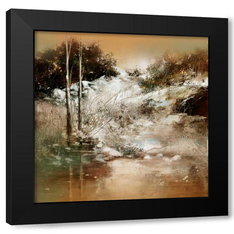Warm Winter Black Modern Wood Framed Art Print with Double Matting by Di Scenza, Ron
