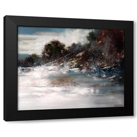 Winter Wind Black Modern Wood Framed Art Print with Double Matting by Di Scenza, Ron