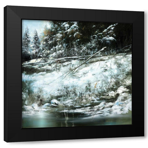 Winters Edge Black Modern Wood Framed Art Print with Double Matting by Di Scenza, Ron
