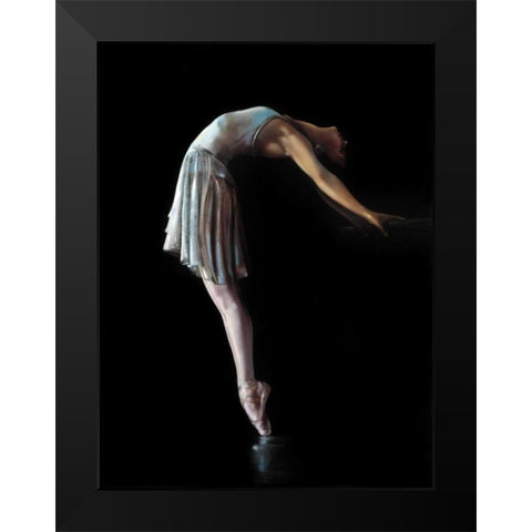 Back Bend Black Modern Wood Framed Art Print by Di Scenza, Ron