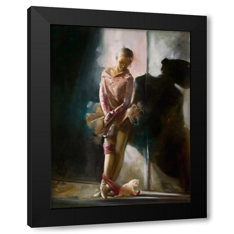 Back Stage Black Modern Wood Framed Art Print with Double Matting by Di Scenza, Ron