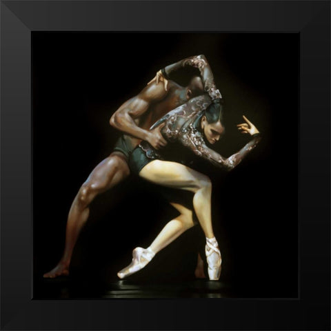 Black Andwhite Black Modern Wood Framed Art Print by Di Scenza, Ron