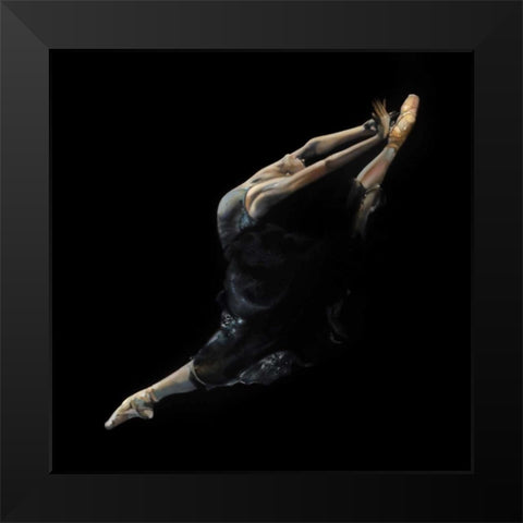 Darkness Black Modern Wood Framed Art Print by Di Scenza, Ron