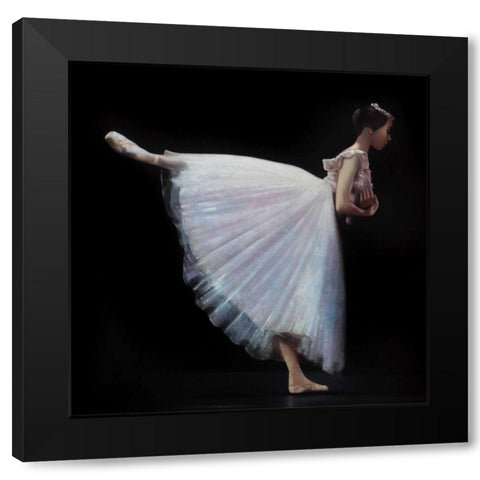 Still Black Modern Wood Framed Art Print by Di Scenza, Ron