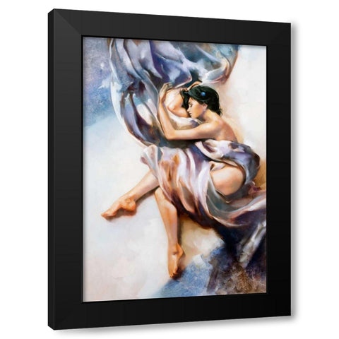 Blue Night Black Modern Wood Framed Art Print by Di Scenza, Ron