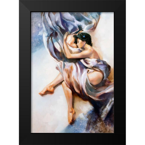 Blue Night Black Modern Wood Framed Art Print by Di Scenza, Ron