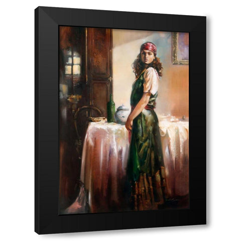 Mystery Black Modern Wood Framed Art Print with Double Matting by Di Scenza, Ron