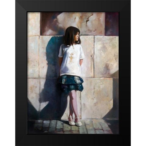 Pink Stockings Black Modern Wood Framed Art Print by Di Scenza, Ron