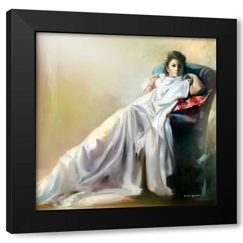 Thinking Black Modern Wood Framed Art Print with Double Matting by Di Scenza, Ron