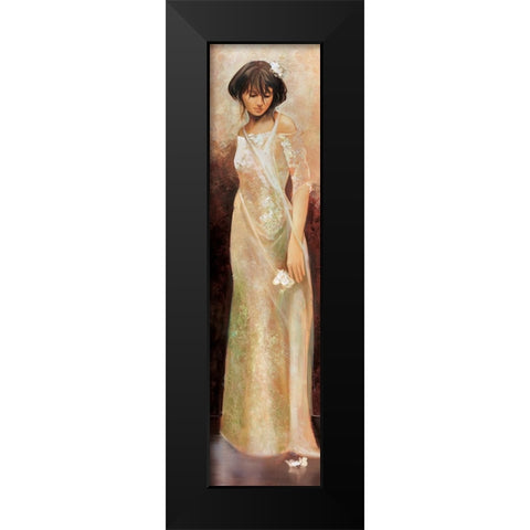 Fiorella Black Modern Wood Framed Art Print by Di Scenza, Ron