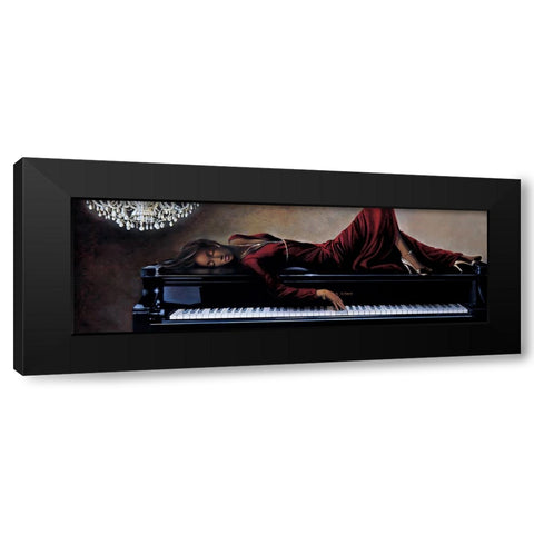 Into the Rhythm Black Modern Wood Framed Art Print by Di Scenza, Ron
