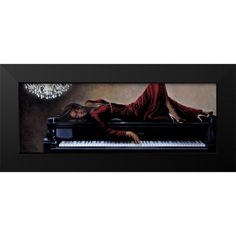 Into the Rhythm Black Modern Wood Framed Art Print by Di Scenza, Ron