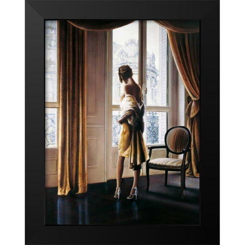 Parisienne Black Modern Wood Framed Art Print by Di Scenza, Ron