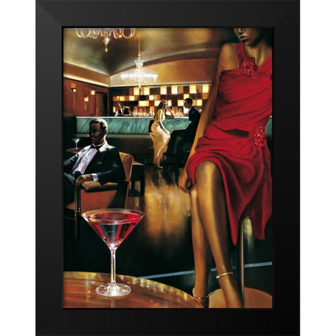 Night Out Black Modern Wood Framed Art Print by Di Scenza, Ron
