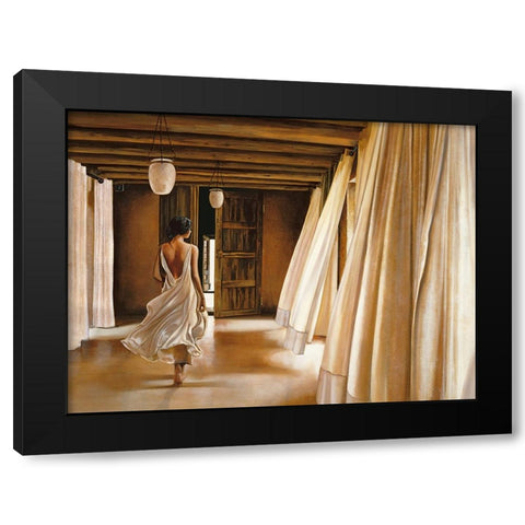 Desert Breeze Black Modern Wood Framed Art Print by Di Scenza, Ron