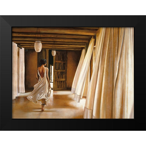 Desert Breeze Black Modern Wood Framed Art Print by Di Scenza, Ron