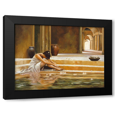 Healing Water Black Modern Wood Framed Art Print by Di Scenza, Ron