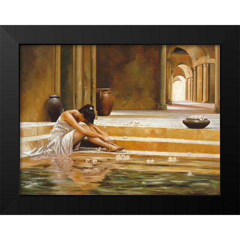 Healing Water Black Modern Wood Framed Art Print by Di Scenza, Ron