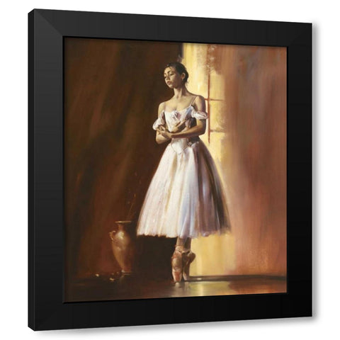 Resplendent Black Modern Wood Framed Art Print by Di Scenza, Ron