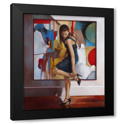 Unexpected Black Modern Wood Framed Art Print with Double Matting by Di Scenza, Ron