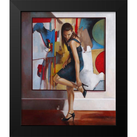 Unexpected Black Modern Wood Framed Art Print by Di Scenza, Ron