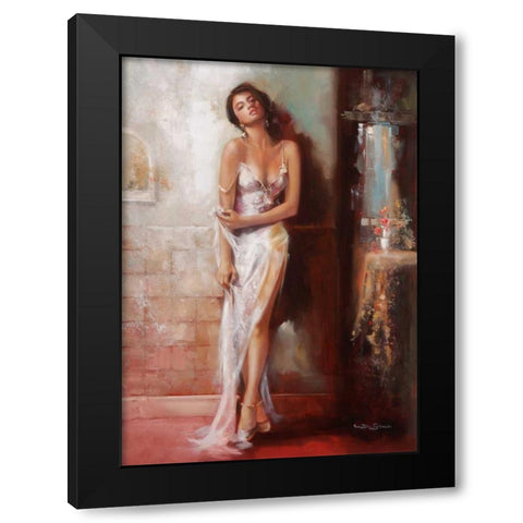 Beyond Seduction Black Modern Wood Framed Art Print with Double Matting by Di Scenza, Ron