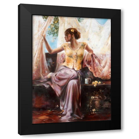 Morning Splendor Black Modern Wood Framed Art Print by Di Scenza, Ron