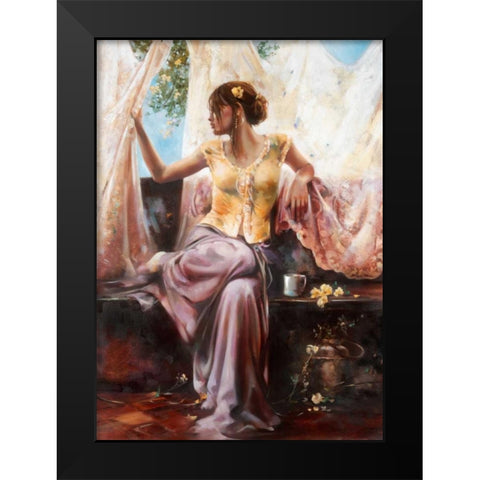 Morning Splendor Black Modern Wood Framed Art Print by Di Scenza, Ron