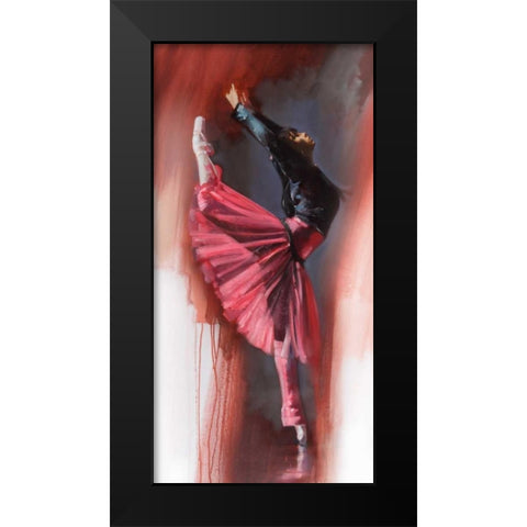 Reaching Out Black Modern Wood Framed Art Print by Di Scenza, Ron