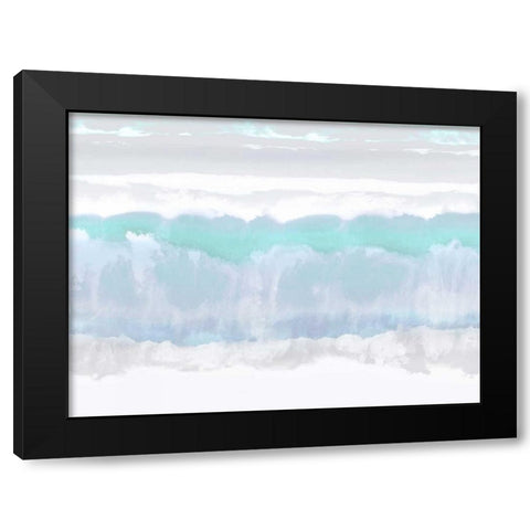 Aqua Undertones Black Modern Wood Framed Art Print by Springer, Rachel