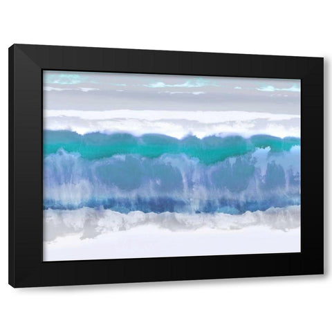 Undertones in Blue Black Modern Wood Framed Art Print by Springer, Rachel