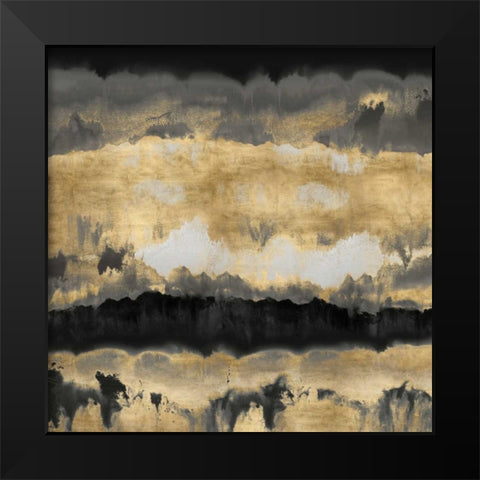 Spectrum in Gold and Black Black Modern Wood Framed Art Print by Springer, Rachel
