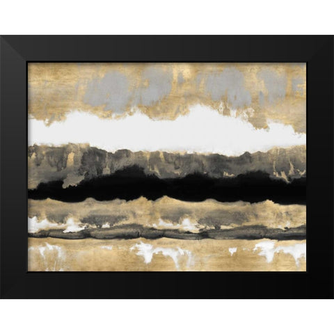Golden Undertones II Black Modern Wood Framed Art Print by Springer, Rachel